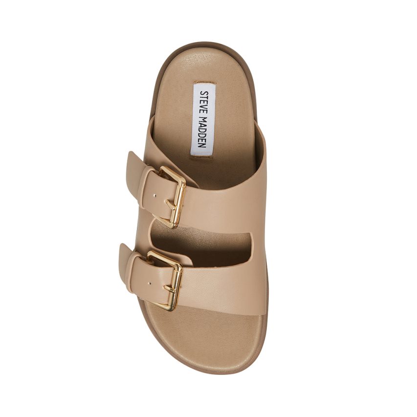 Sandalias de Diapositivas Steve Madden Nevara Mujer Beige | ES MW4E92